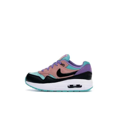 Nike Air Max 1 Low Топ Детская Беговая Обувь Розовый Синий Черный Детский