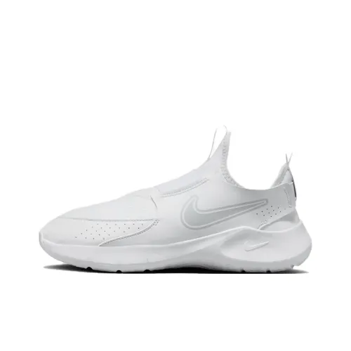 Nike Flex Runner 3 Амортизация Износостойкий Низкий Топ Детские Лайфстайл Обувь Белый