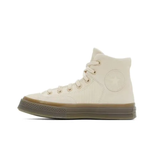 Converse Chuck 70 Marquis Slip-Resistant Abrasion-Resistant High Top Skateboard Shoes Unisex Ecru Конверс Чак 70 Маркиз Слип-Резистентный Устойчивый к Износу Высокий Топ Скейтборд Кроссовки Унисекс Экрю