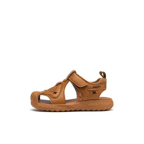 SNOOPY Slip-resistant Anti-KICK Abrasion-resistant Children's Sandals Brown Children Aged 3-7 Years