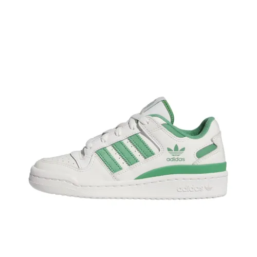 Adidas Originals FORUM Low Cl Low Топ Детские Скейтбординги Белый Зеленый Подростки