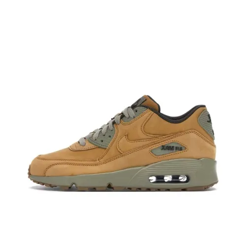 Nike Air Max 90 Abrasion Resistant MID Топ Детские беговые кроссовки Желтый Подростки
