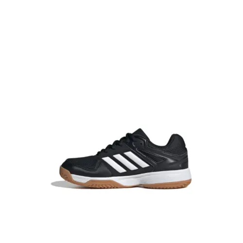 Adidas Speedcourt Slip-Resistant Abrasion-Resistant Breathable Training Shoes Black White Children's