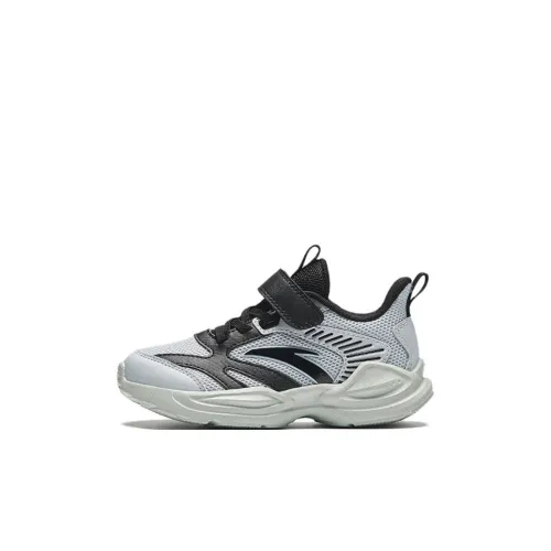 Antakids Slip-resistant низкий топ детские беговые кроссовки серый черный для детей 3-7 лет