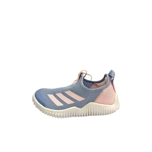 Adidas Rapidazen Slip-resistant Abrasion-resistant MID Топ Детские беговые кроссовки Розово-синие для детей 3-7 лет
