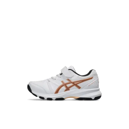 Asics Гель 550TR Поддержка Отскок Дышащий Низкий Топ Детская Беговая Обувь Белый Оранжевый Для Детей Возрастом 3-7 Лет