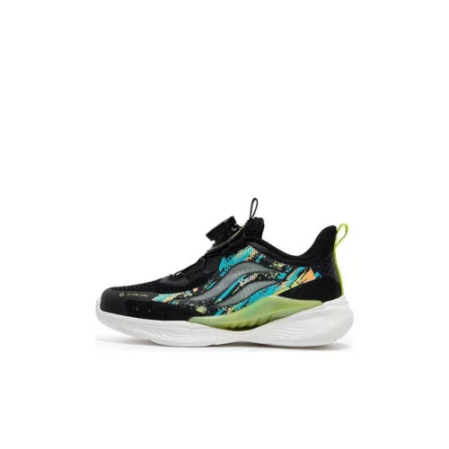 XTEP Qing Feng 5,0 Детские беговые кроссовки Низкий Топ Черный/селеновый Зеленый Для дошкольников