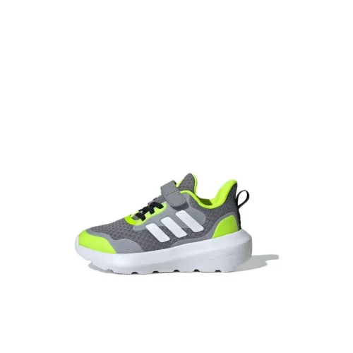 Adidas Fortarun Slip-resistant Abrasion-resistant Low Top Детская беговая обувь Серый Зеленый Детский
