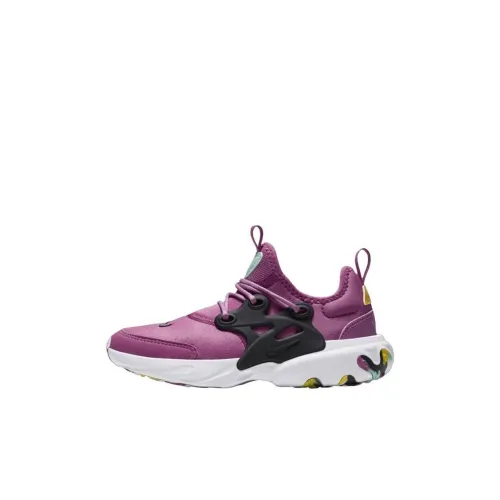 Nike React Presto Slip Resistant Abrasion Resistant Низкий Топ Детская Беговая Обувь Фиолетовая Детская