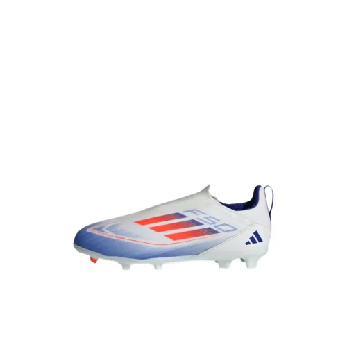 Adidas F50 League Slip-Resistant Abrasion-Resistant Низкие Детские Футбольные Бутсы Белый Красный Синий Детский
