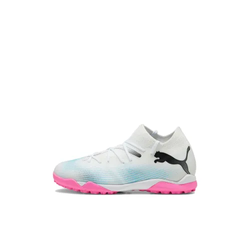 PUMA FUTURE 7 MATCH Детские футбольные бутсы MID Топ Бело-розовый Kids