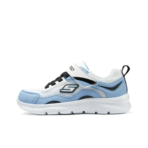 Skechers Kids Casual Low Top Белый/Светло-Синий Унисекс