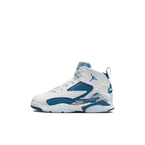 Jordan Jumpman MVP Детские баскетбольные кроссовки High Топ Белый серый синий Для дошкольников