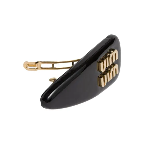 MIU MIU Кожа Заколки для волос Унисекс Черный