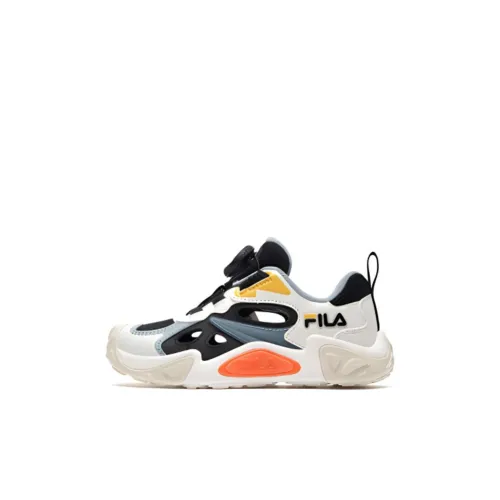 FILA KIDS Противоскользящий устойчивый к истиранию низкий топ детская туристическая обувь черный белый для детей 3-7 лет