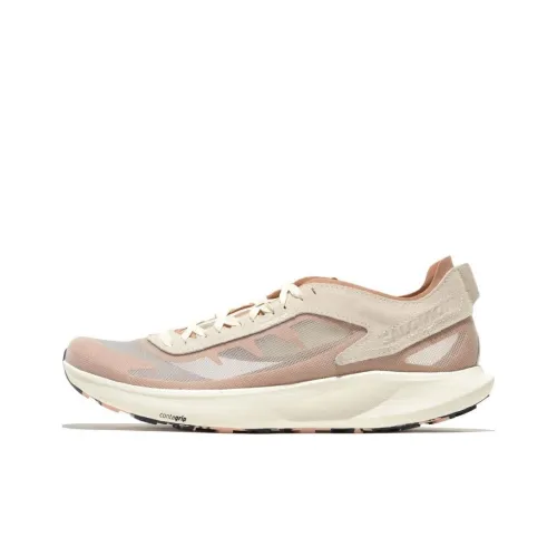 SALOMON Противоскользящие устойчивые к истиранию низкие беговые кроссовки для мужчин бежевого цвета