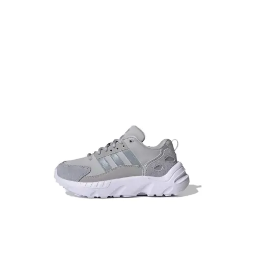 Adidas Originals ZX 22 Slip-Resistant Abrasion-Resistant Kids Lifestyle Shoes Gray Children's Adidas Originals ZX 22 Противоскользящие Устойчивые к истиранию Детские Лифтайн Шувз Серый Детский
