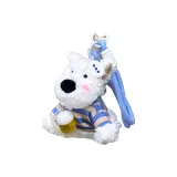 Белый Пузырьки Hug Пиво [Сине-оранжевые Полосы Красный Румяна Трава Собака] Сине-белый Узел