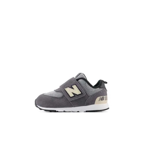 Малыш New Balance NB 574 Series Низкий Топ Обувь для малышей Серый Черный Белый