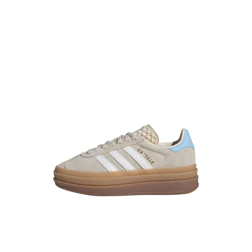 Adidas Originals GAZELLE BOLD Устойчивый к истиранию Низкий Топ Детские Скейтбординги Бежевый Детский