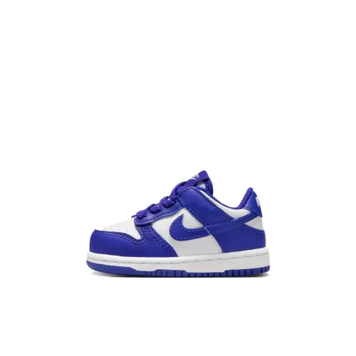 Nike Dunk Low Амортизация Износостойкий Низкий Топ Обувь для малышей Сине-белый Infant и Toddler