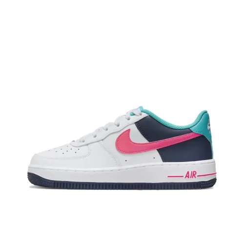 Nike Air Force 1 Slip Resistant Abrasion Resistant Низкий Топ Детские Скейтбординги Белый Зеленый Подростки