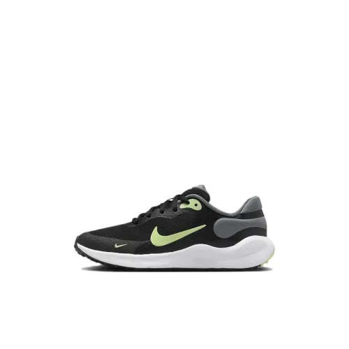 Nike REVOLUTION 7 Детские беговые кроссовки Низкий топ Черный/Дымчатый серый/Белый/Светло-желтый Зеленый Kids