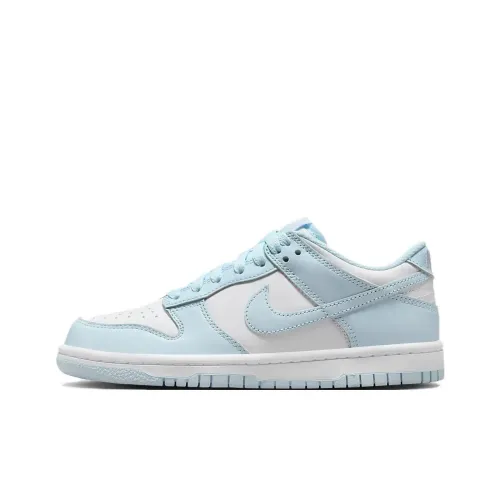 Nike Dunk Детские Скейтбординги Низкий Топ Белый/Ледниковый Синий Унисекс