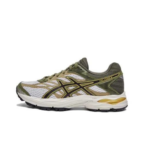 Asics Гель FLUX 4 Детские Беговые Кроссовки Низкий Топ Серый Желтый Унисекс