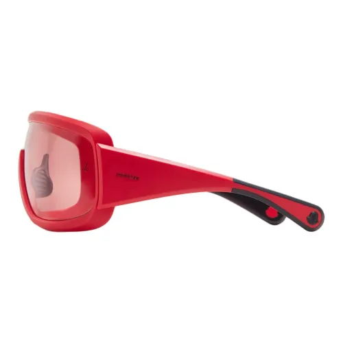 Moncler Воздействие Литья Пластик Прямоугольный Солнцезащитные очки Унисекс Красный