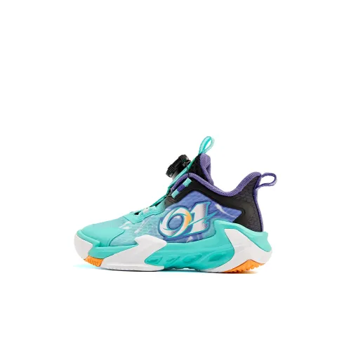 QIAODAN Детская баскетбольная обувь Low Top Hatsune Зеленый/Черный Для дошкольников