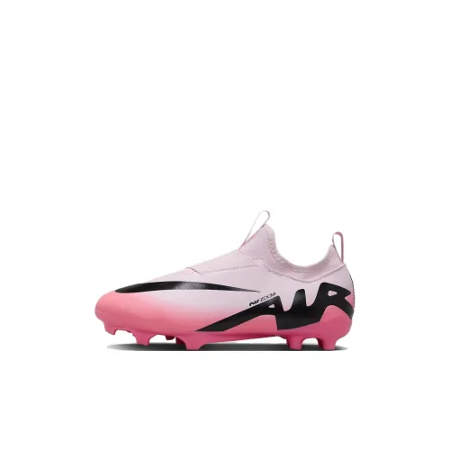 Nike Mercurial Vapor 15 Противоскользящие Устойчивые к истиранию Низкие Футбольные бутсы Розовые Черные Детские