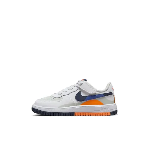 Nike Air FORCE 1 Детские Скейтбординги Низкий Топ Серый/Синий Для Детей Дошкольного Возраста