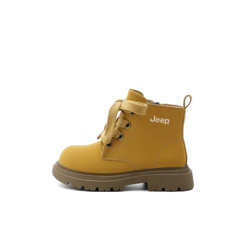 JEEP Износостойкие Высокие Детские ботинки Желто-коричневые Детские
