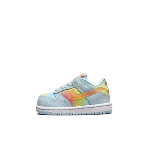 Nike Dunk Low TD Anti KICK и устойчивая к истиранию низкая обувь для малышей синий оранжевый красный для младенцев и малышей
