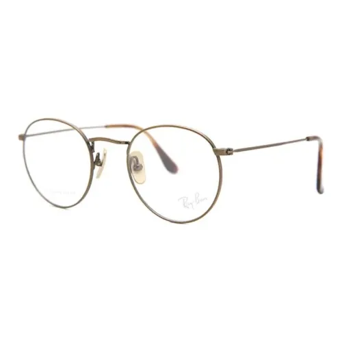 RayBan Титан Круглые Оправы для Очков Унисекс Золотые