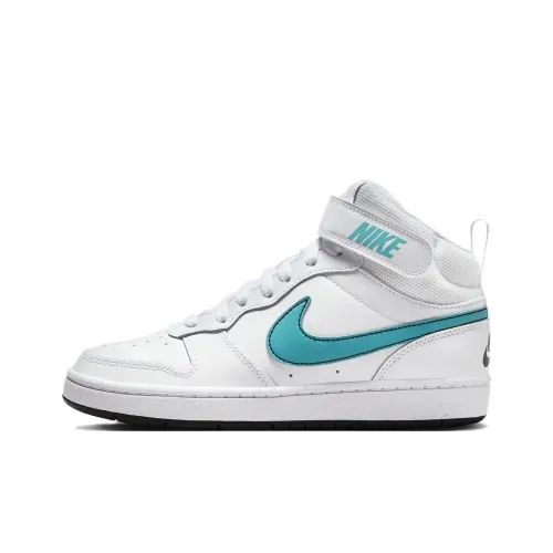 Nike Court Borough 2 Court Borough MID 2 Устойчивые к истиранию Детские Лайфстайл Кроссовки Белый Черный Синий Подростки