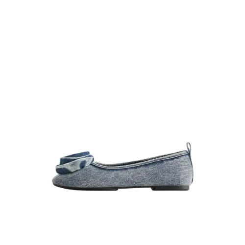 ZARA Детская кожаная обувь Low Top Blue Kids