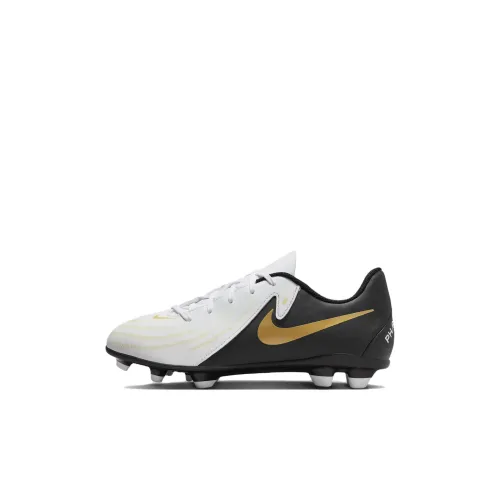nike Phantom GX 2 Club Противоскользящие амортизаторы Slip Resistant Детские футбольные бутсы Белый Золотой Черный Детский