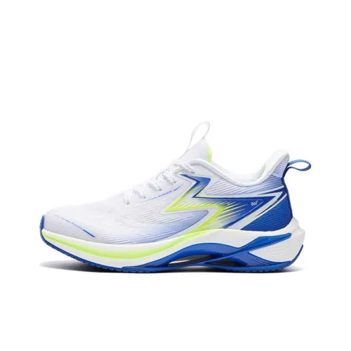 361°KIDS Беговые кроссовки Low Топ 361 градус Белый/sci fi Синий/Флуоресцентный Мягкий Зеленый Школьный возраст