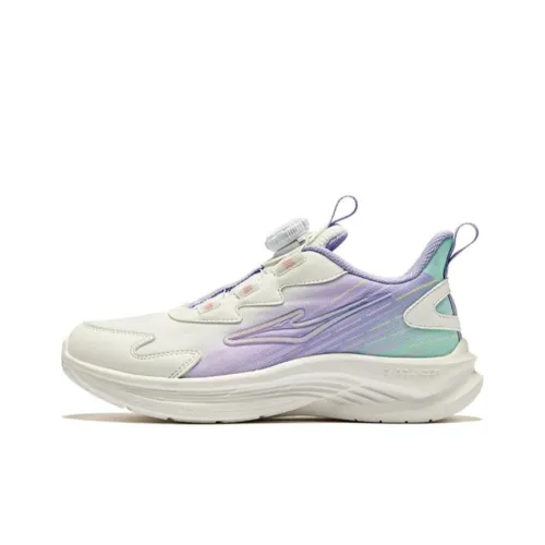 ERKE KIDS Противоскользящие устойчивые к истиранию низкие топовые детские беговые кроссовки белый фиолетовый для подростков