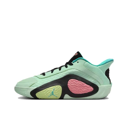 Джордан Tatum 2 GS Амортизация Износостойкий Низкий Топ Детские Баскетбольные Кроссовки Зеленый