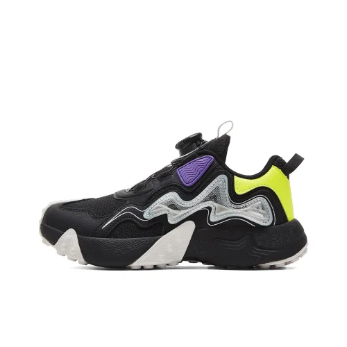 PEAK Slip-resistant Амортизация Поддержка Низкий Топ Kids Lifestyle Shoes Black Подростки