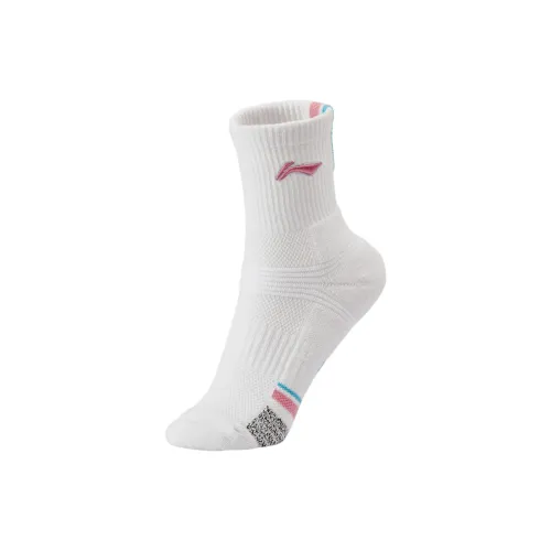 LINING Badminton series 1 шт Белый и красный Женские MID Носки до икры