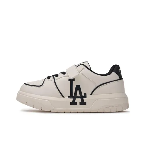 MLB Chunky Liner Slip-Resistant Низкий Топ Детские Скейтбординги Бежево-Черный Подростки