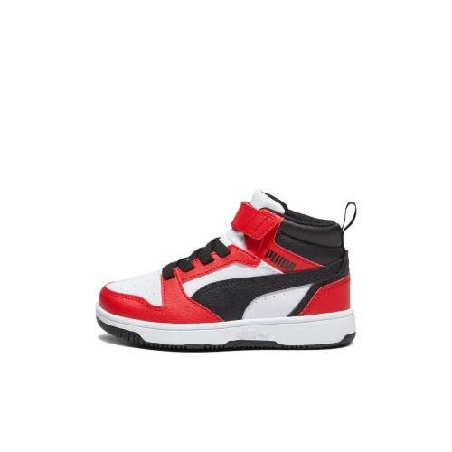 PUMA REBOUND MID Топ Детский Скейтбординг Красный Белый Детский