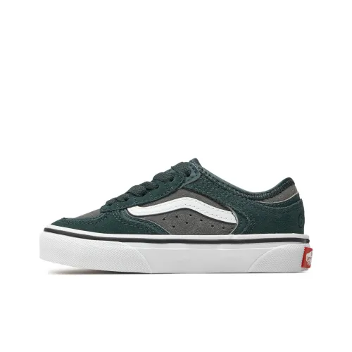 Vans Детские Скейтбординги Низкие Топы Серый Зеленый Школьный