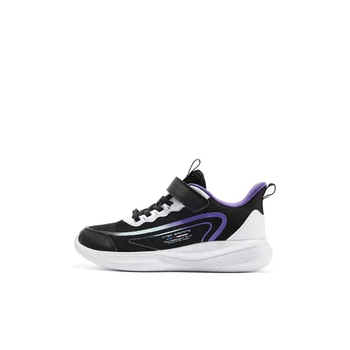 XTEP Slip-resistant Abrasion-resistant Low Top Детская беговая обувь Черный Белый Детская