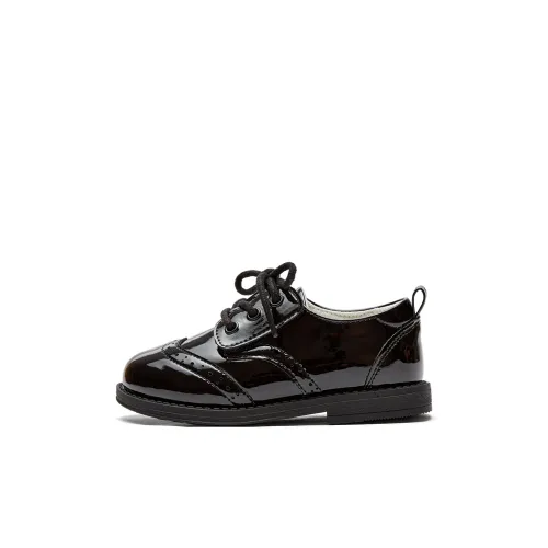 DAVE BELLA Противоскользящий Устойчивый к истиранию Дышащий Легкий Детская кожаная обувь Черный Детский