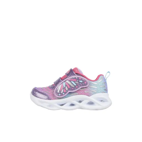 Skechers Kids S Lights Slip-Resistant Abrasion-Resistant Kids Lifestyle Shoes Розовый Фиолетовый Детские 3-7 лет